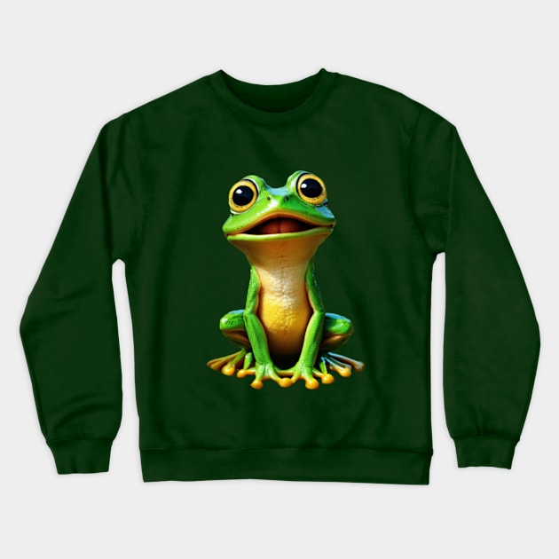 Dandelion Frog Crewneck Sweatshirt by Fashionino